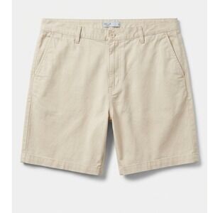 FF.LA Shorts Men 40 Beige New Modern Casual Cotton Chino Trousers Cream